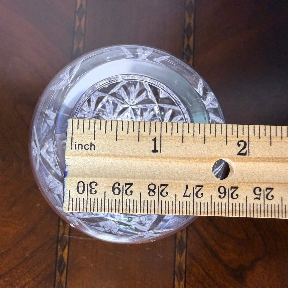 Vintage Signed Tiffany & Co Sybil Cut Crystal Bud Vase 4